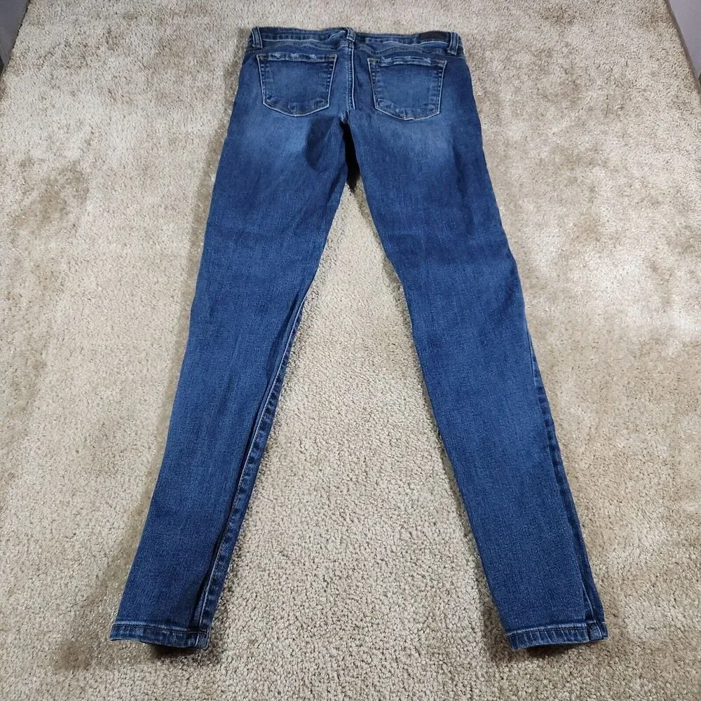 STS Blue Womens Blue Denim Distressed Cassie Skinny Jean Sz 28 Stretch Classic